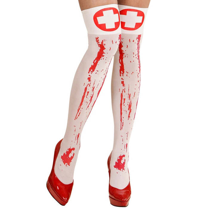 Bloody Thigh Highs Nurse 70 Den