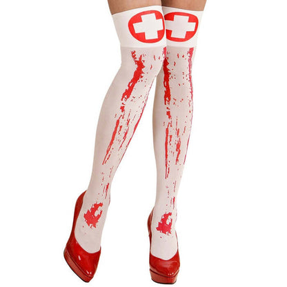 Bloody Thigh Highs Nurse 70 Den