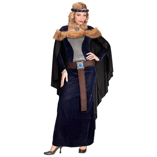 Medieval Princess  Dress With Cape, Belt, Headpiece 