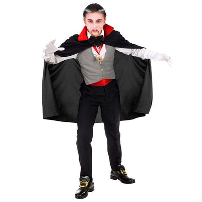 Vampire  Vest, Cummerbund, Bow Tie, Necklace With Medallion, Gloves, Cape 