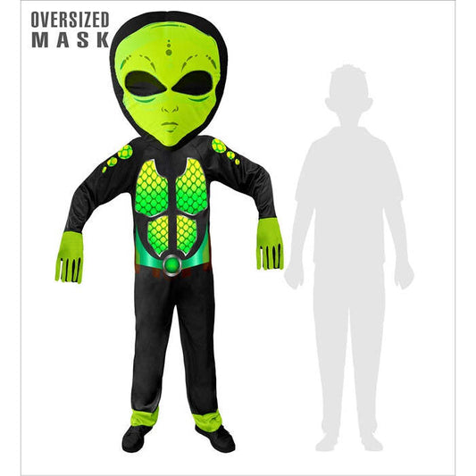 Space Alien  Overalls, Oversized Mask 