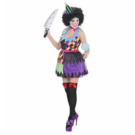 Evil Clown Girl  Dress, Bow Tie, Mini Hat 
