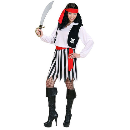 Pirate  Shirt With Vest, Skirt, Belt, Headband 