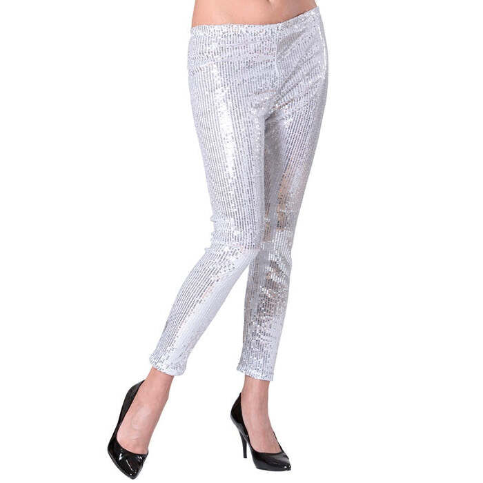 Silver Sequin Leggings