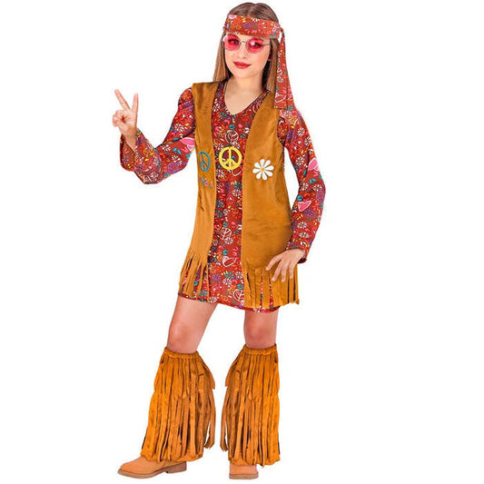 Hippie  Dress, Vest, Headband, Fringe Boot Covers 