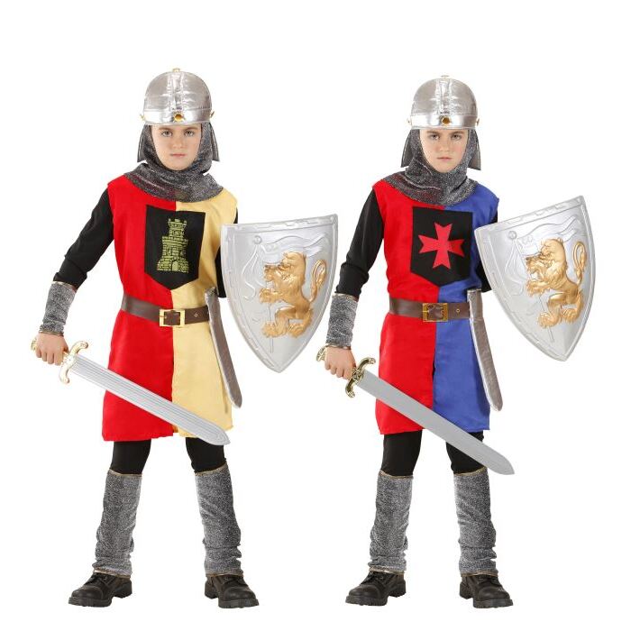 Medieval Warrior 2 Colors Ass. - Coat, Belt With Holster, Helmet 