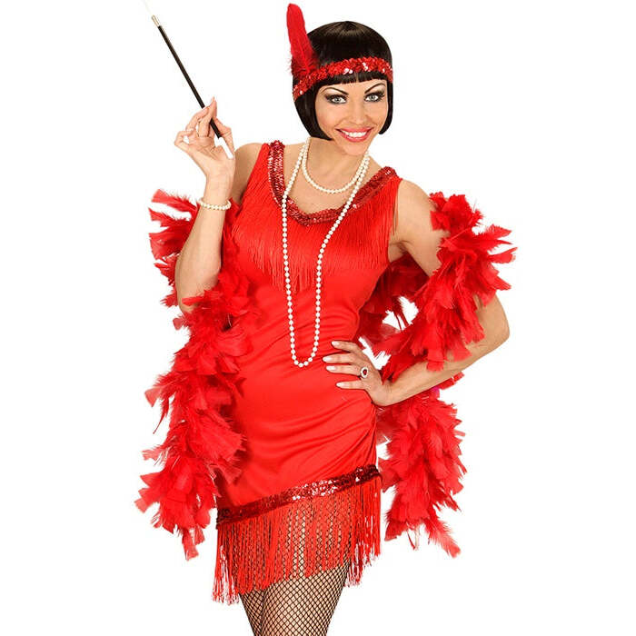 Flapper  Dress, Headband With Feather 