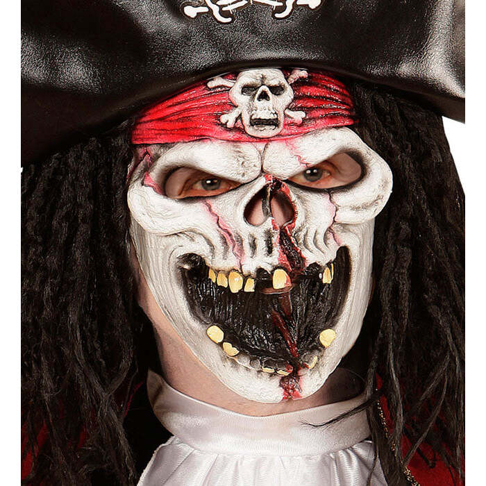 Ghost Ship Pirate Half Face Mask For Children