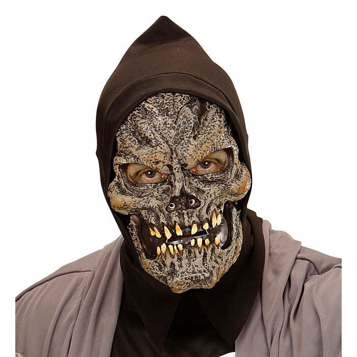 Grim Reaper Half Face Hooded Foamlatex Mask For Children