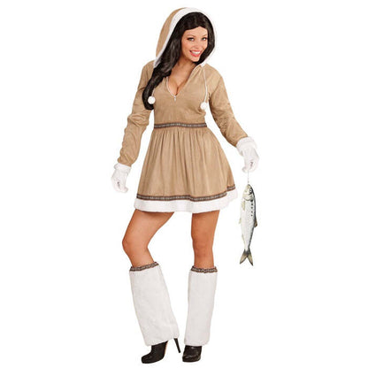 Eskimo  Hooded Dress, Leg Warmers, Gloves 