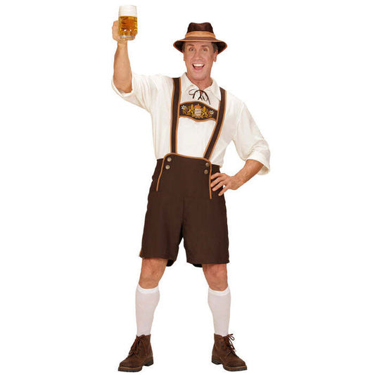 Bavarian Man  Lederhosen, Shirt,Socks, Hat 
