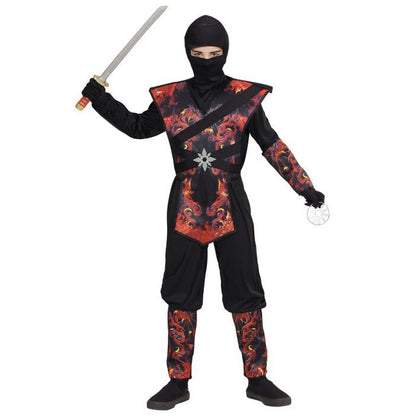 Flaming Dragon Ninja  Overalls With Armour, Mask 