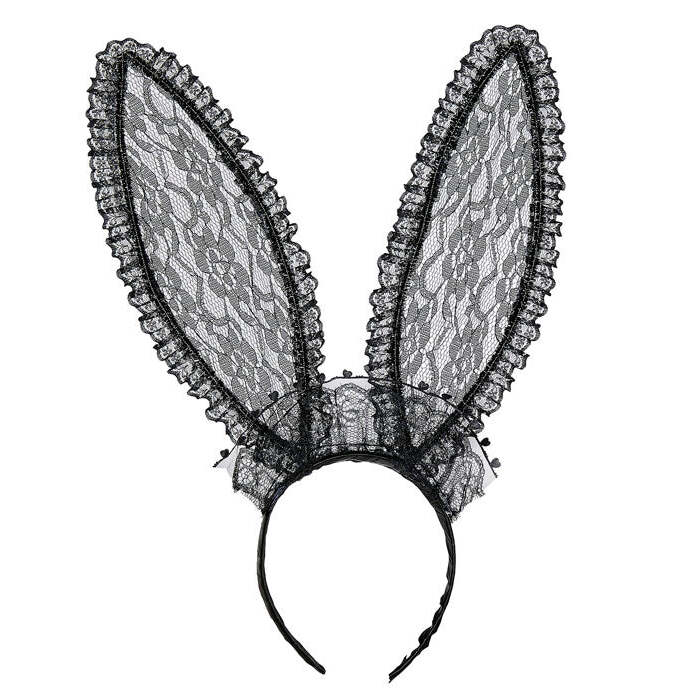 Black Lace Bunny Ears Bendable