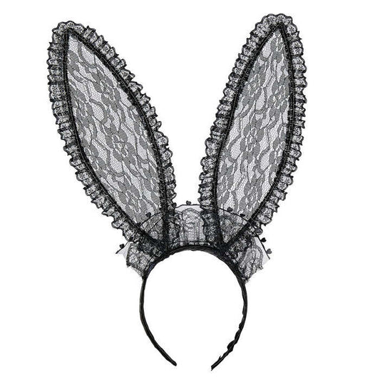 Black Lace Bunny Ears Bendable