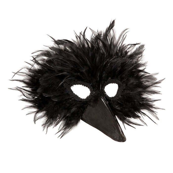 Black Bird Feather Mask