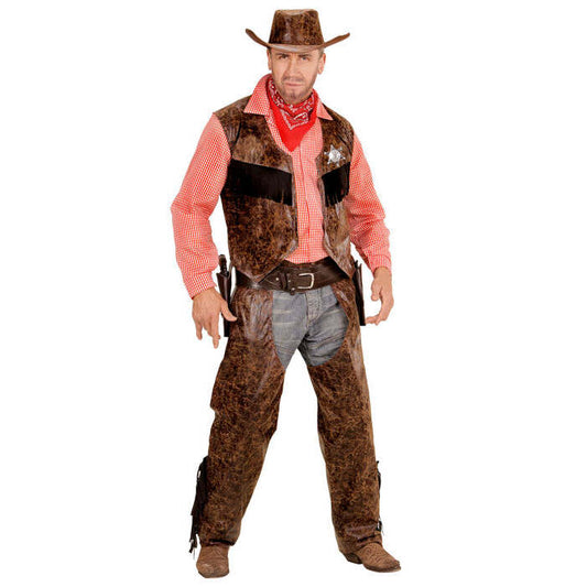 Cowboy  Shirt With Vest, Chaps, Hat 