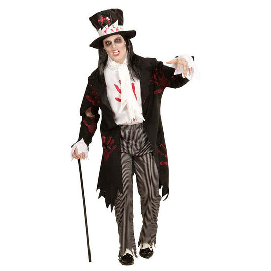 Zombie Groom  Tailcoat With Shirt, Pants, Scarf, Top Hat With Hair 