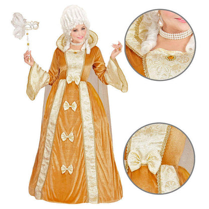 Venetian Noblewoman  Dress With Crinoline Underskirt, Cape 