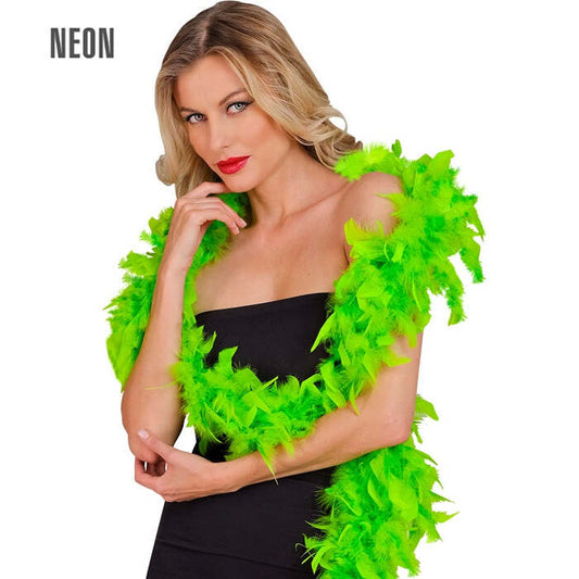 Neon Green Feather Boa - 1,80 M - 50 G