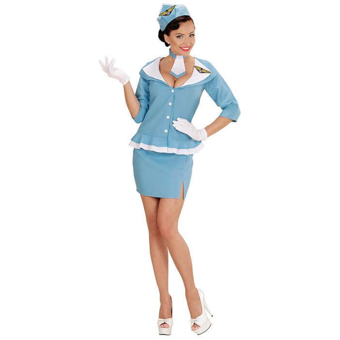Retro Flight Attendant  Jacket, Skirt, Tie, Hat 