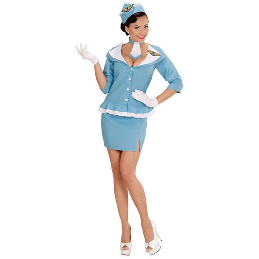 Retro Flight Attendant  Jacket, Skirt, Tie, Hat 