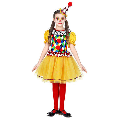 Clown  Tutu Dress, Mini Hat 