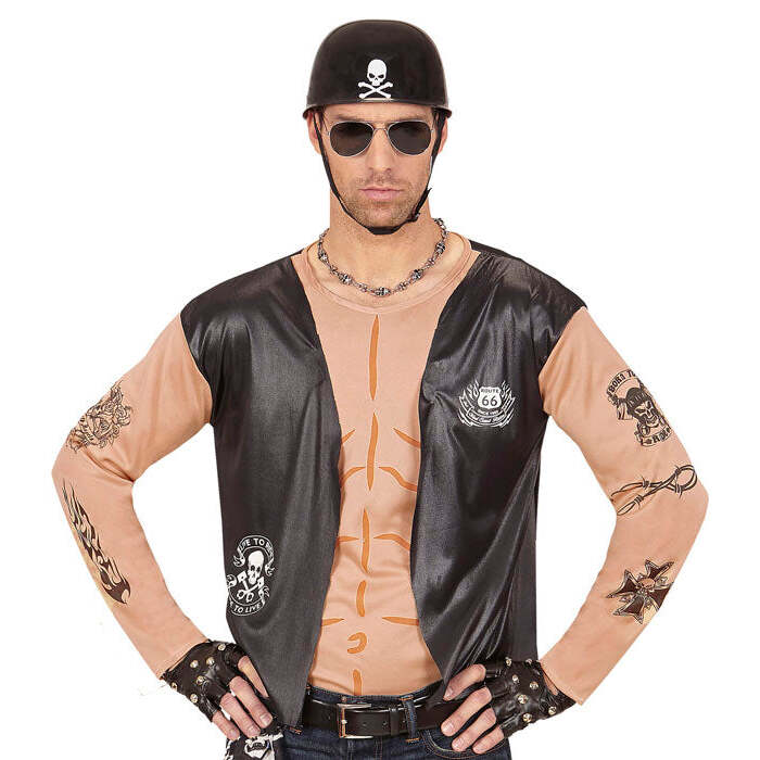 Biker  Shirt With Vest 