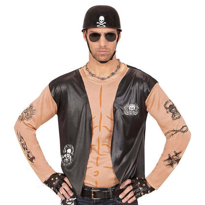 Biker  Shirt With Vest 