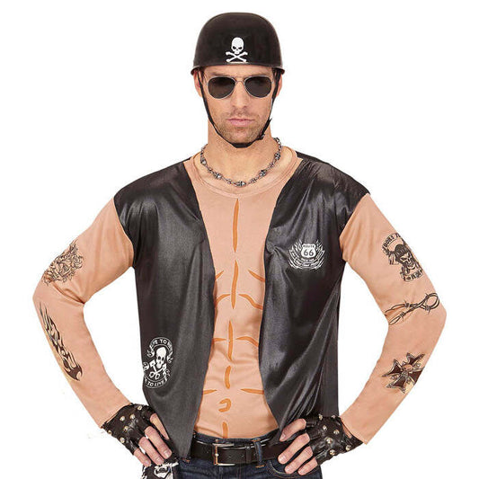 Biker  Shirt With Vest 