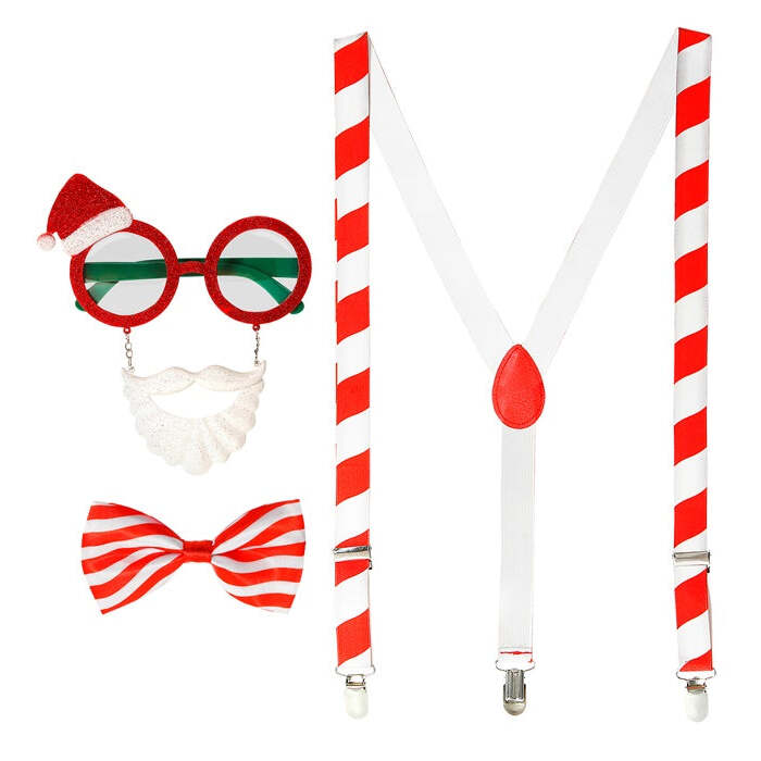 Santa Claus  Glasses, Braces, Bow Tie 