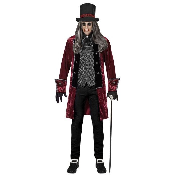 Victorian Vampire  Jacket With Vest, Jabot, Gloves, Hat 