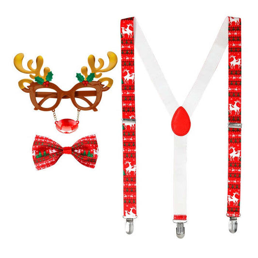 Reindeer  Glasses, Braces, Bow Tie 