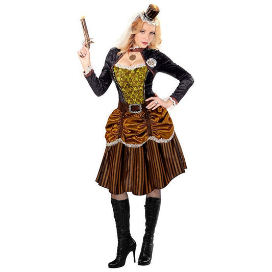 Steampunk  Dress, Belt, Mini Hat 