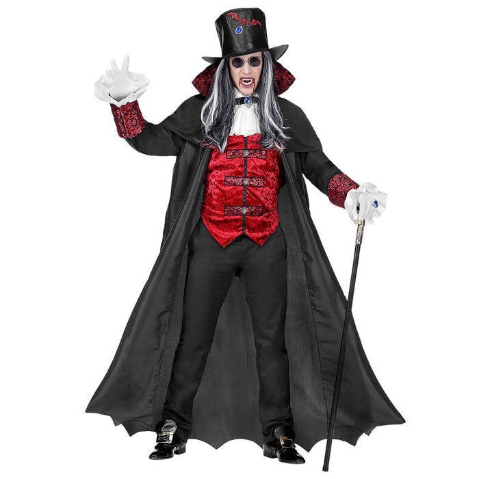 Vampire Lord  Long Coat With Vest And Jabot, Top Hat 