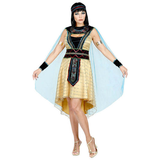 Egyptian Queen  Dress With Cape, Bracelets, Headband 