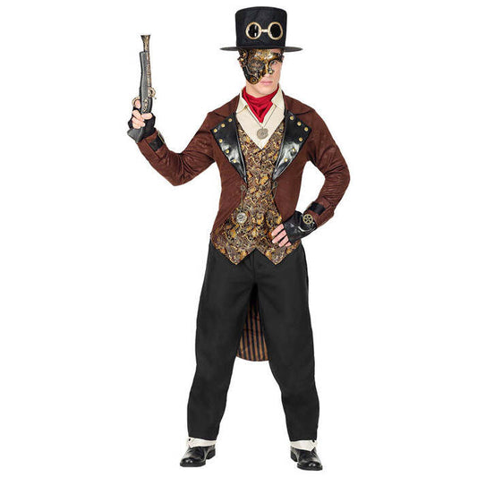 Steampunk  Tailcoat With Shirt & Vest, Pants, Ascot, Fingerless Gloves, Top Hat 