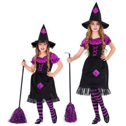 Witch  Dress With Crinoline Underskirt, Hat 