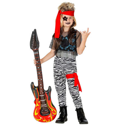 Rock Star  Tank Top, Mesh Crop Top, Pants, Belt, Leg Band, Bandana 