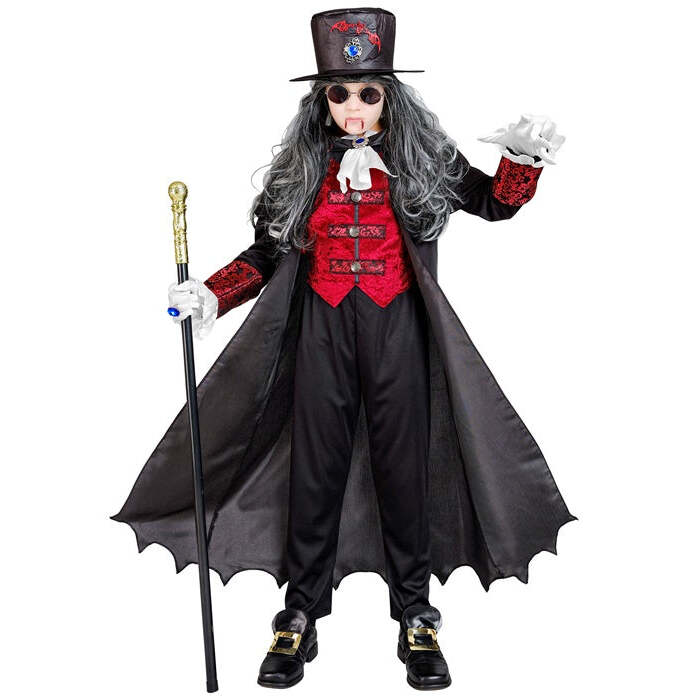Vampire Lord  Long Coat With Vest And Jabot, Top Hat 