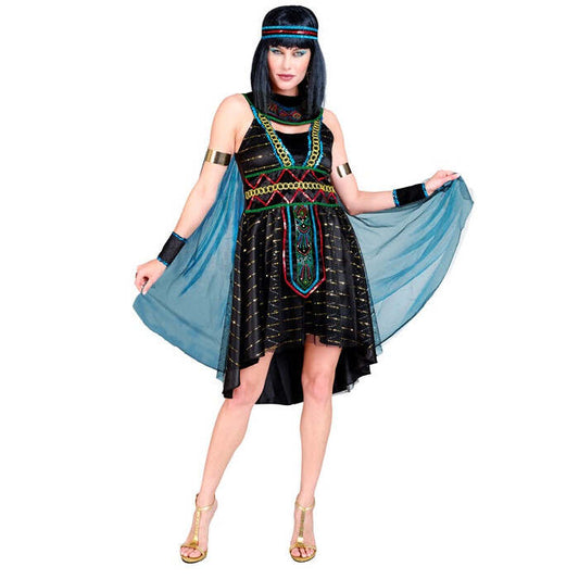 Egyptian Queen  Dress With Cape, Bracelets, Headband 