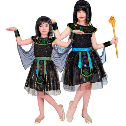 Egyptian Queen  Dress With Cape, Bracelets 