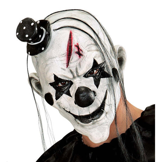 Killer Clown Mask With Hair & Mini Hat