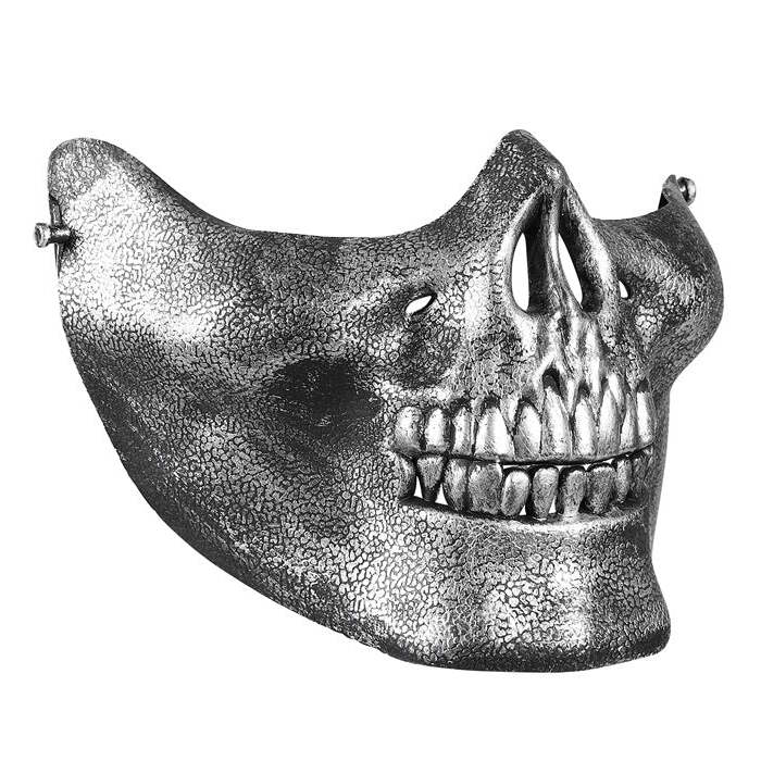 Metallic Skull Chin Mask