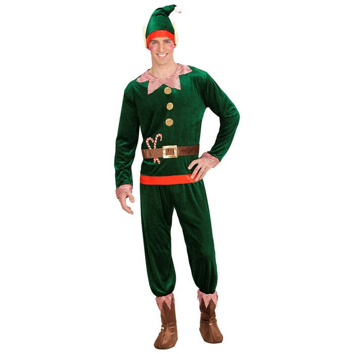 Santa'S Little Helper Elf  Coat, Pants, Shoe Covers, Hat With Ears 
