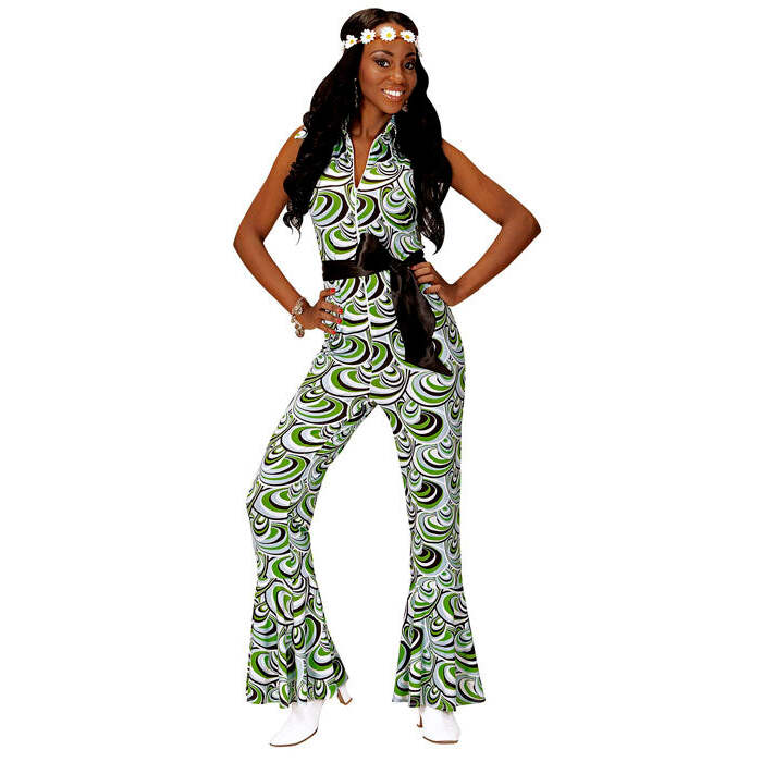 The 70S Groovy Style - Waves  Jumpsuit 