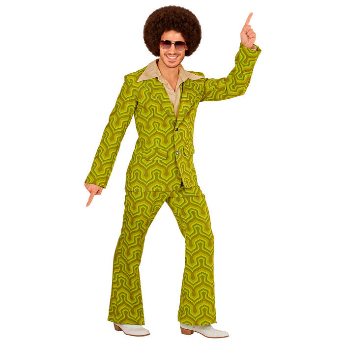 The 70S Groovy Style - Wallpaper Circles  Jacket, Pants 