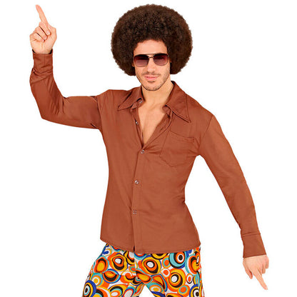 The 70S Groovy Style - Brown  Shirt  