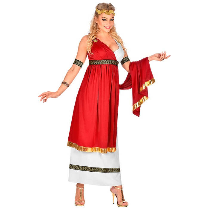 Roman Empress  Dress With Drape, Armbands, Laurel Wreath 