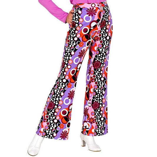 The 70S Groovy Style - Pink Tiny  Bubbles  Pants 
