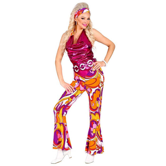 The 70S Disco Style  Overalls, Belt, Headband 
